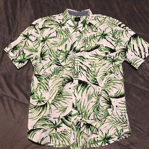 VANS Green floral party shirt